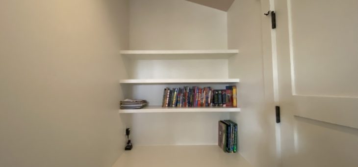 House tweaks – adding shelves